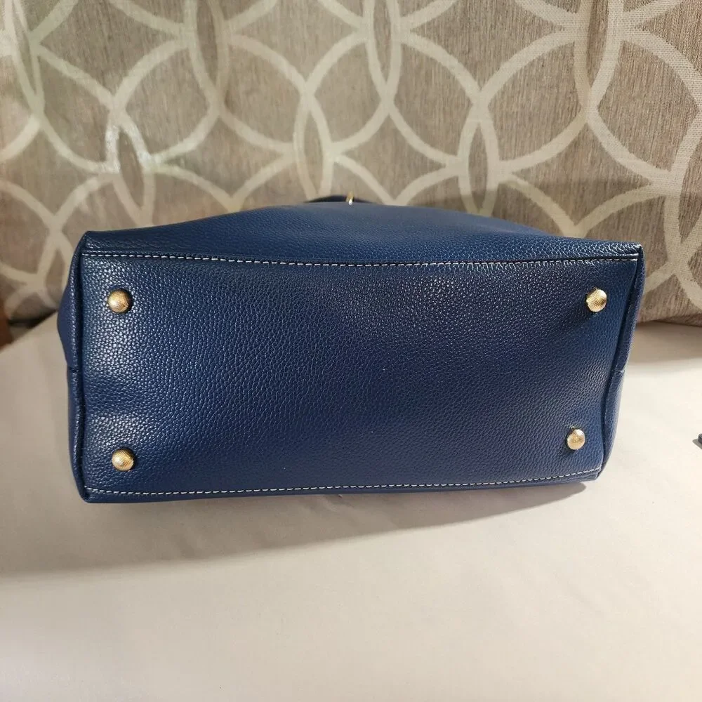 Bundle Blue Handbag & Loft Outlet Wallet Faux Leather NEW